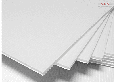 Corrugated 450gsm White Based 3mm 4' x 8'