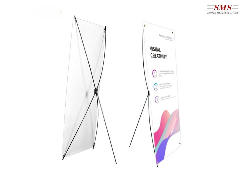 Display Stand X Banner Single Bag Black .60Mx1.60M