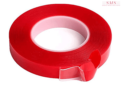 SMS Double Sided Polyester Film Red Tape 19MMx50M